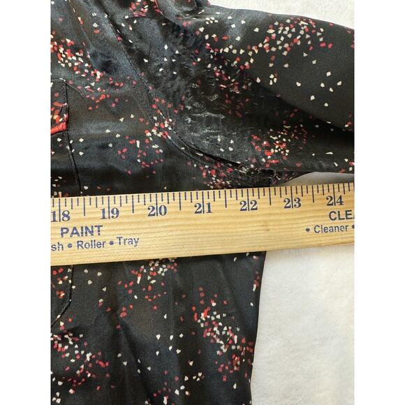 Bottega Veneta Black Pixel Pattern Pyjama Shirt Mens 50/M Graphic Silk Blend - Picture 9 of 16